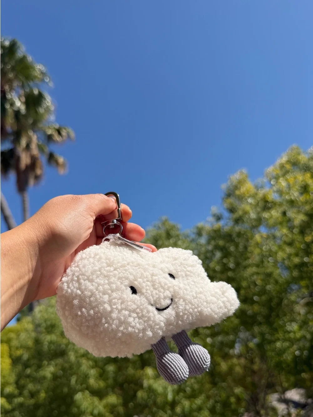 Ariana Grande Plush Cloud 9 Keychain - Cream Cloud with Gray Limited Edition